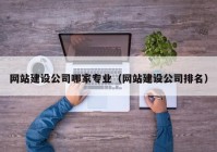 网站建设公司哪家专业（网站建设公司排名）