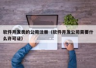 软件开发类的公司注册（软件开发公司需要什么许可证）